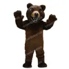 Performance Dark Brown Bear Mascot Costumes Halloween Cartoon Character Outfit Suit Xmas Outdoor Party Outfit unisex Promotional Advertising Clothings