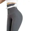 Kobiety legginsy wysoka talia Kobiety Felame Fitness Gym trening prowadzący Sporty Szybkie suszenie nogawki Seksowne elastyczne szczupłe rajstopy do jogi