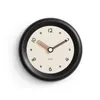 Wall Clocks 2023 Cream Style Round Clock Japanese Korean Living Room Home Decor Beige