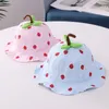 Berets Cute Strawberry Summer Lovely Baby Bucket Hat Outdoor Child Round Caps Boy Girl Sun Hats For Kids 6 Months--3 Years Gift