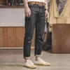 Mens Jeans Maden Colored Cotton Denim 138oz Vintage Amekaji Style Raw for Men Mid Waist Oversize Pants 501 Red White Selvedged 231023