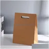 ギフトラップ12PCS Kraft Paper Bags PVC Window Portable Packagingバッグ