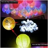 Autres LED Éclairage Ballon Glow Flash Light Mini Ball Lampe Pour Papier Lanterne Fête D'anniversaire Décoration Drop Livraison Lumières Vacances Dh3Kv