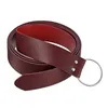 Ceintures L93F Ceinture de taille adulte simple avec ceinture à boucle ronde réglable PU pour chemise de manteau de conception sans trou