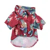 Одежда для собак, 1 шт., одежда для домашних животных, летняя пляжная рубашка с принтом кокосовой пальмы и ананаса, Гавайская пляжная рубашка, блузка, одежда для маленьких и средних собак