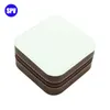 Sublimation PU Jewelry storage Boxes Mini Square jewelry collection Organizer for heat transfer print Stud Earrings Necklace Ring case Accessories Holder Pouch