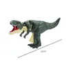 Children's simulation presses dinosaur arrival toy dragon roaring head shaking left and right Tyrannosaurus rex decompression trick.