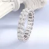 Wedding Rings Smyoue 2.5/6.6cttw Oval Cut All Moissanite Ring for Women Sparkling Diamond Wedding Full Eternity Bands S925 Sterling Silver GRA Q231024