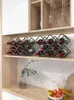 Kitchen Storage Red Wine Rack Decoration Light Luxury High-End Holder Lattice Frame Diamond Household Bottle