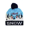 LED Christmas Hat Sweater Sweater Beanie Beannible Christmas Light Up Treknated Hat Gift For Kids Xmas New Year Decorations FY3287 1130