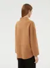 Womens Wool Blends 100% Pure DoubleDed Coat Standup Cardigan Casual Loose Short Jacket Warm Cashmere Autumn and Winter 231024