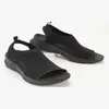 Sandali di grandi dimensioni 2023 Sport estivi Scarpe da donna con plateau in tessuto elastico piatto Peep Toe