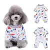 Dog Apparel Puppy Cat Airplane Plane Print Soft Jumpsuit Pajamas Warm Coat Pet Clothes