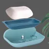 Mydlanki naczynia samoprzylepne w kształcie chmury Wysokiej jakości mydelk stojak na ścienne ścienne drenaż mydlane danie z 3 haczykami do łazienki 231024