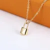 Lock head Pendant Necklaces Titanium steel designer for women men luxury jewlery gifts woman girl gold silver rose gold wholesale not Fade
