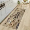 Carpet Kitchen Rug Vintage Coffee Wooden Board Bedroom Living Room Long Strip Carpet Anti-slip Floor Mat Home Decor R231024