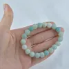 8 mm natuursteen Amazoniet armband Edelsteen Helende kracht Energiekralen Elastisch Stretch steen ronde kralenarmband