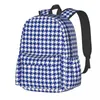 Backpack Vintage Houndstooth Black And Red Girl Polyester Daily Backpacks Large Style High School Bags Rucksack