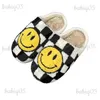 Slippers 2023 Winter Best Selling Checker Face Slippers Women and Men Warm Cozy Plush Shoes Indoor Bedroon Slipper T231024