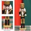 Christmas Decorations 4Pcs/set Wooden Nutcracker Christmas Soldier Doll Xmas Tree Puppet Creative Mini Crafts Holiday Gift Ornament Home Decoration Q231024