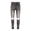 Kwaliteit Heren Paars Designer Distress Ripped Biker Dames Denim Goederen High Street Fashion Jeans Factory Direct