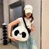 Plunjezakken Trendy grote pluche handtas Meisje Cartoon Panda Draagtas Studentenpop Schouder Zachte reisshopper