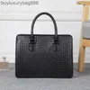 Slim Briefcase Large Capacity Men/Women Business Genuine Calfskin Soft Designer Bag Woven Handmade 37cm*28cm*11cm Pop POPULAR WITH Logo Ysd