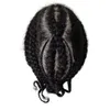 Substituição de cabelo humano virgem peruano número 8 tranças de milho afro-americanas peruca 8x10 unidade de renda completa para homens negros