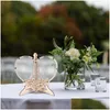 Other Event Party Supplies Heart Shape Transparent Box Wedding Guest Book Alternative 6080 Wood Leaves Rustic Sweet Drop 3D Guestb Dhazv