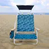 Складной пляжный стул для походной мебели с навесом для хранения, держатель для чашки, 5 положений наклона, емкость 275 фунтов, 31,00 X 25,50 30,50 дюймов