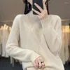Women's Sweaters Women S Fashionable Slim Fit Half Turtleneck Knitted Sweater Autumn Winter Style Pure Cashmere Pullover Top