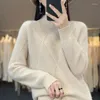 Kobiety swetry dla kobiet modne szczupły dopasowanie pół golfowca Sweater Jumn Winter Style Pure Cashmere Pullover Top