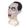 Masque de cosplay d'horreur effaçable Dracula, Cape de Vampire en Latex, Costume d'halloween pour fête d'adulte, accessoire de cosplay