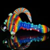 Glasrör 4,5 tum Fullfärgat inifrån och ut skedrörsglas Herb Pipe Borosilicate Glass Rökpipor Konstverk Handgjorda glasskålar