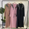 Etniska kläder eid ramadan abaya muslimska kvinnor casual maxi klänning kalkon arab islam dubai kaftan hijab mantel bälte jalabiya caftan klänning