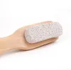 Bath Mane Brestles Clean Feet Brush Wood Pimice Stone Feets Pedicure Callus Borttagning Fotvård Borstar Remover Dead Skin Cleaning G1024