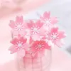 10 pezzi creativi e carini penna gel fiori di ciliegio fiori silicone rosa cancelleria ufficio scolastico forniture regalo di simulazione