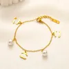 New Love Pearl Bracelet 18K Gold Plated Boutique Bracelet Designer Brand Girls 'Luxury Jewelry Romantic Style Christmas Family Gift Chain Bracelet