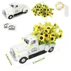 Altri articoli per feste per eventi Decorazioni vintage per camion bianco con luci a LED Girasoli Fiori artificiali Tavolo da fattoria Decorazioni rustiche per vassoi a più livelli 231023