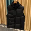 Designer heren vesten dames luxe borduurwerk badge verdikt warm donsvest tank top paar losse casual winter puffer vest jas top vest maat 1/2/3/4/5