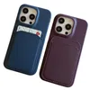 Слот -кошелек Shockpere -Celm Cell Card Case для iPhone 15 Pro Max 14 13 12 11 XS XR X 8 7 Plus Cold Color Phone Cope