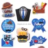 Shoe Parts Accessories Wholesale 100Pcs Pvc Happy Fathers Day I Love You Beer Heart Dad Suit Garden Buckle Boys Girls For Backpack Dh9Nl