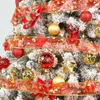 Decorazioni natalizie 128 pezzi Palline di Natale Ornamenti Set Nastro e puntale per albero di Natale Decorazioni per feste di matrimonio con cordino per appendere 231024