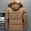 Parkas pour hommes Parkas tactiques d'hiver hommes blanc canard doudoune rembourrée à capuche chaud imperméable manteaux coupe-vent en plein air fourrure neige vêtements d'extérieur 2023 J231024