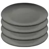 Set di stoviglie Piatto da pranzo da 4 pezzi Vassoio per gioielli in ceramica nera melamina Piatto da dessert Piatti da portata a fondo piatto