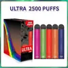 Fumed Ultra Descartável E Cigarro 2500 Puffs Vape Pen Dispositivo Pré-preenchido 9ml Pods Cartuchos 850mAh Bateria Vape Cigarros Eletrônicos Vapes