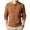 Maglioni da uomo Inverno Maglione con risvolto Uomo Caldo Moda Casual Pullover in maglia Uomo Coreano Maglione a maniche lunghe allentato Uomo Maglione Vestiti S-3XL231023