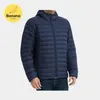 Erkekler Down Parkas Style Erkekler Ultra Hafif Kısa Kapşonlu Ceket Paketlenebilir Uzun Kollu Tam Zip Puffer Ceket S-6XL 231023