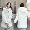 Kvinnor Down Parkas Jacket Winter Parka Cotton Jackets Casual Long Coat Loose Warme Hooded Waterproof Outwear 231023