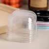 Present Wrap 50pc Clear Round Plastic Moon Cake Boxes Wedding Party Egg Yolk Puff Dessert Tray Baby Shower Candy Chocolate Packaging Box